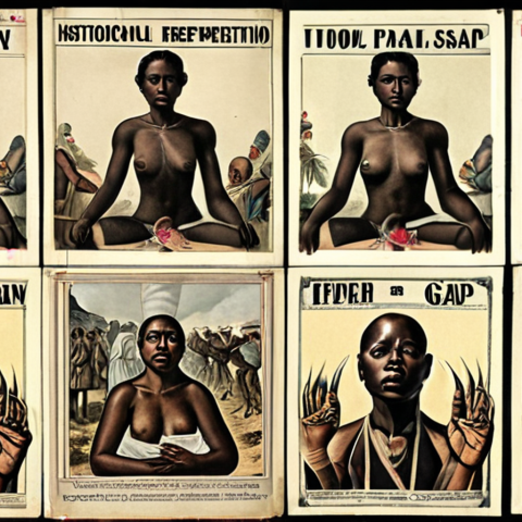 **

Prompt: A collage depicting historical examples of oppression (slavery, colonialism) alongside modern forms of structural oppression (gender pay gap, lack of representation), with technology shown as both a tool for empowerment and control. The scene should evoke a sense of historical weight and ongoing struggle.

**